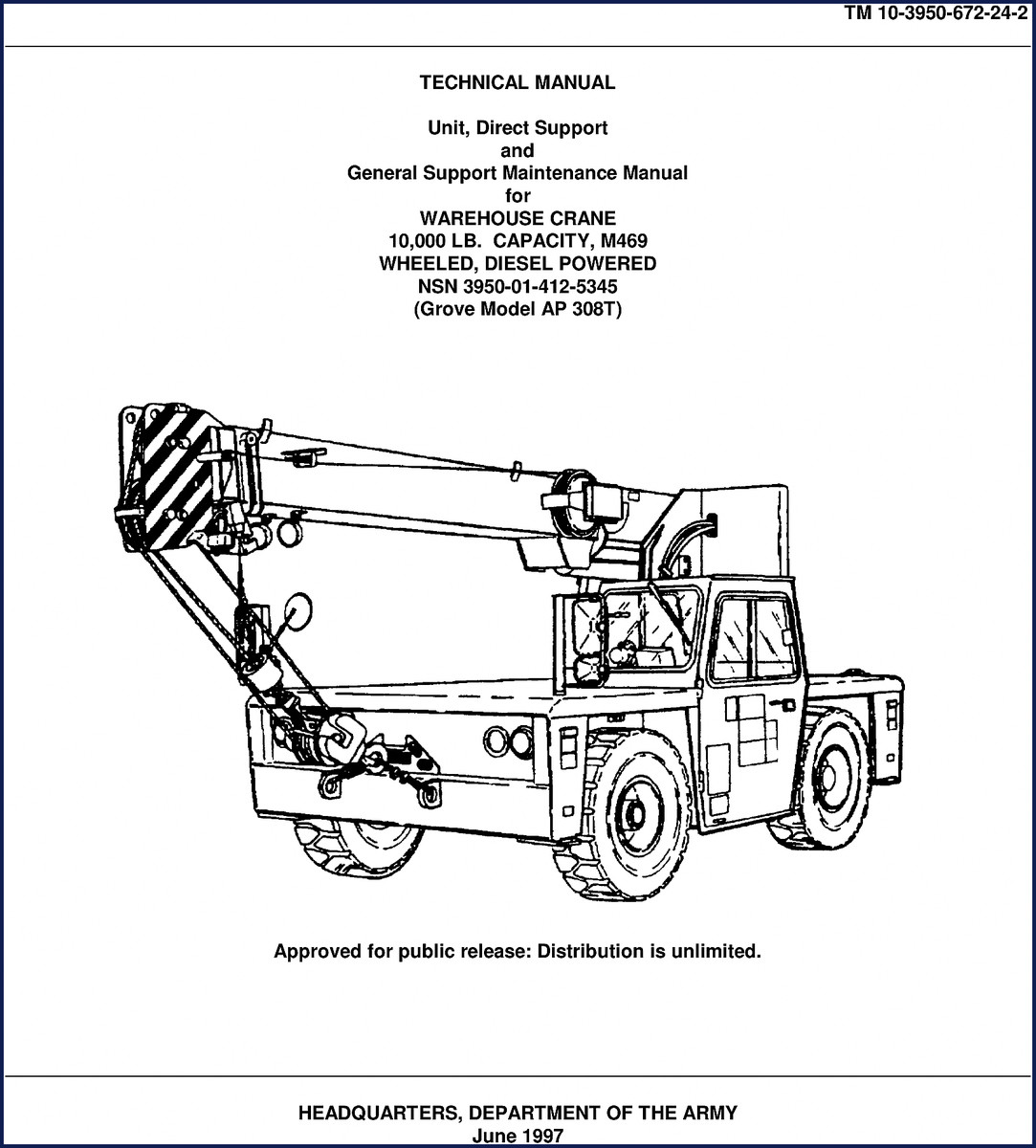 grove ap 308t m469 1997 technical manual, grove manual, grove ap