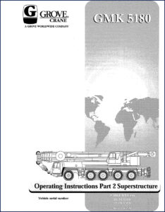 grove gmk 5180 1999 operators manual, grove manual, grove gmk