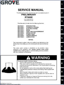 grove rt600e 2007 service manual, grove service manual, grove rt600e