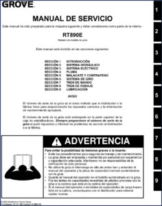 grove rt890e 2008 service manual, grove service manual, grove rt890e