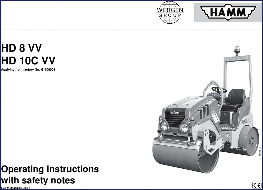 hamm hd 8 vv hd 10c vv 2009, hamm manual, hamm hd