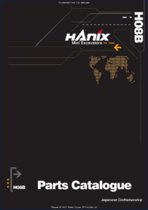 hanix h08b parts catalog, hanix parts catalog, hanix h08b