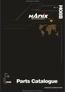 hanix h08b parts catalog, hanix parts catalog, hanix h08b