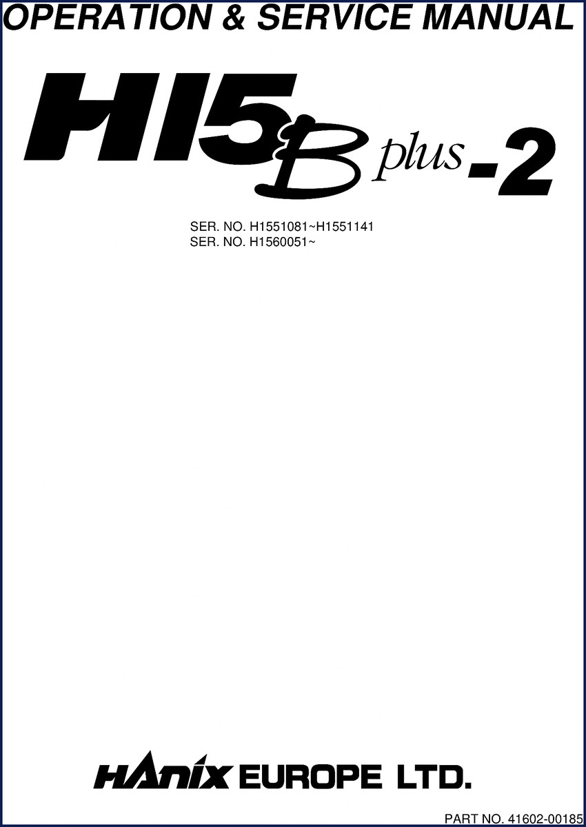 hanix hi5bplus, hanix manual