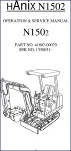 hanix n1502 service manual, hanix service manual, hanix n1502