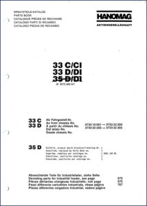 hanomag 33c, 33ci, 33d, 33di parts catalog, hanomag parts catalog, hanomag 33c,