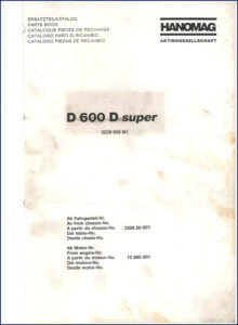 hanomag d 600 super parts catalog, hanomag parts catalog, hanomag d