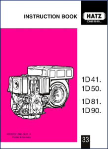 hatz 1d41 1d50 1d81 1d90 operators manual, hatz manual, hatz 1d41