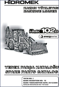hidromek 102b 2005 parts catalog, hidromek parts catalog, hidromek 102b