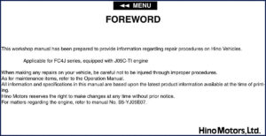 hino fc4j workshop manual, hino workshop manual, hino fc4j
