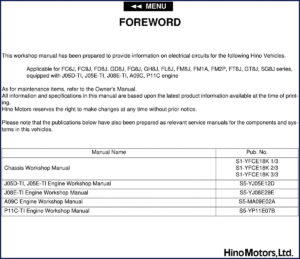 hino fc6j, fc9j, fd8j, gd8j, fg8j workshop manual, hino workshop manual, hino fc6j,