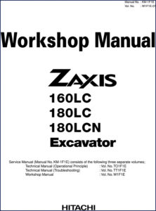 hitachi 160lc/180lc/180lcn technical manual, hitachi construction machinery manual, hitachi construction machinery 160lc/180lc/180lcn
