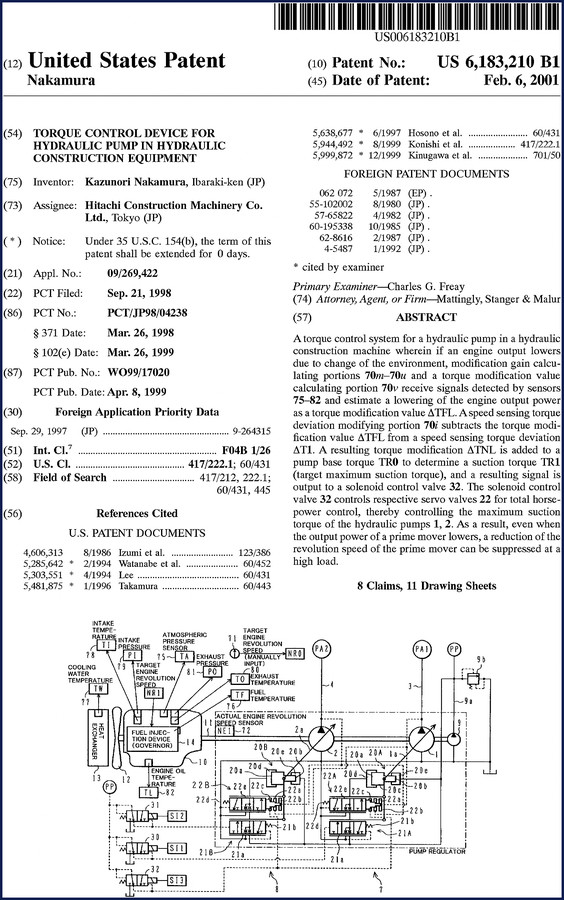 hitachi construction machinery us6183210 2001 technical manual, hitachi construction machinery manual, hitachi construction machinery construction