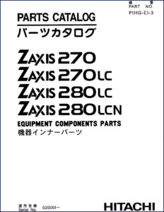 hitachi sumitomo zaxis 270/280lc parts catalog, hitachi sumitomo parts catalog, hitachi sumitomo sumitomo