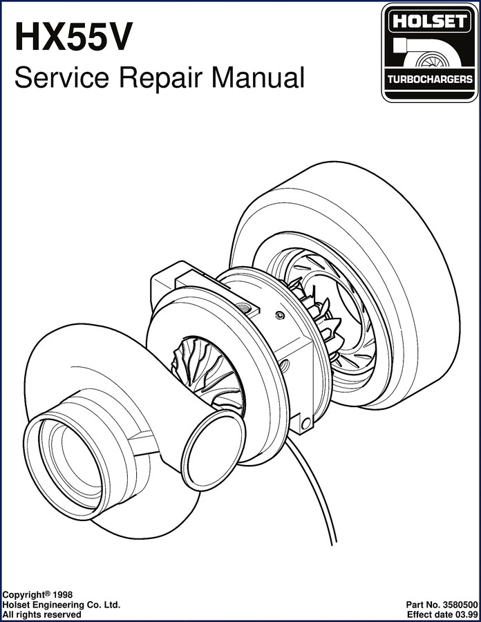 holset hx55v 1998 repair manual, holset repair manual, holset hx55v