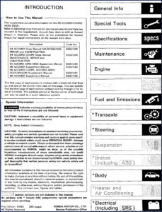 honda accord 1995 service manual, honda service manual, honda accord