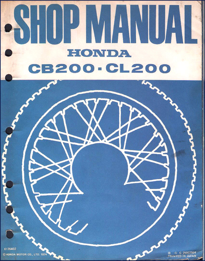 honda cb200 cl200 1974 workshop manual, honda workshop manual, honda cb200