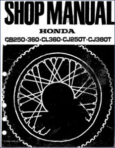 honda cb250, 360, cl360, cj250t, cj360t 1975 workshop, honda workshop manual, honda cb250,