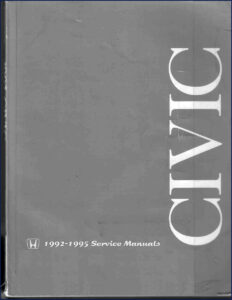 honda civic service manual (1992, honda service manual, honda civic