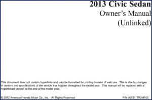 honda civic sedan 2012 user manual, honda manual, honda civic