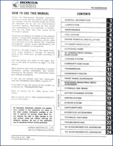 honda gl500 gl650 interstate 1983 service manual, honda service manual, honda gl500