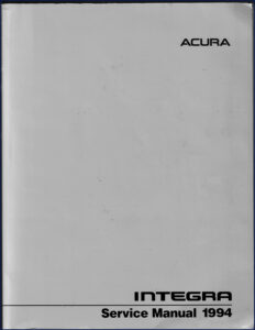 honda integra 1994 service manual, honda service manual, honda integra