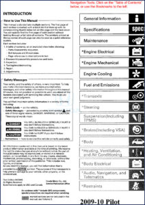 honda pilot 2009 service manual, honda service manual, honda pilot