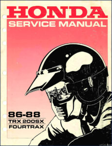 honda trx 200sx service manual (1986, honda service manual, honda trx