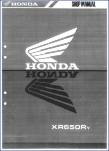honda xr650ry 2000 workshop manual, honda workshop manual, honda xr650ry