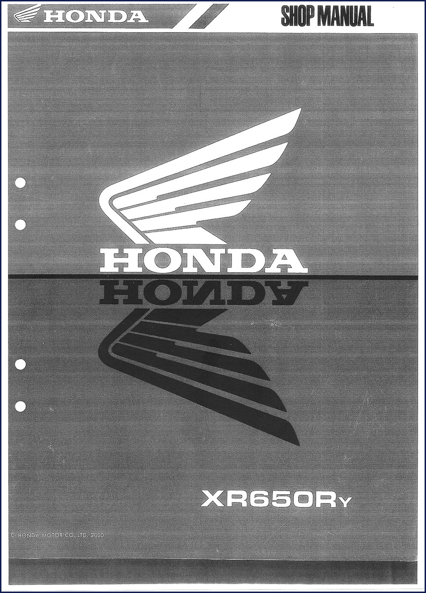 honda xr650ry 2000 workshop manual, honda workshop manual, honda xr650ry