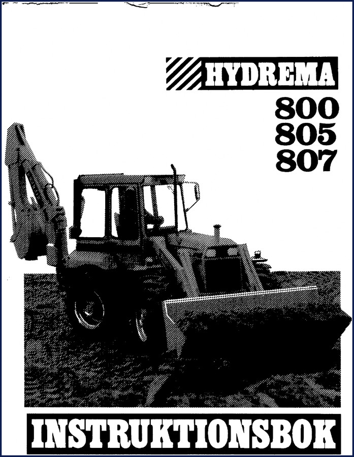 hydrema 800, 805, 807 operators manual, hydrema manual, hydrema 800,