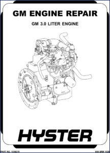 hyster gm 3.0 liter service manual, hyster service manual, hyster gm