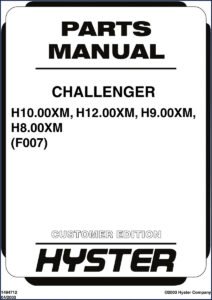 hyster h10.00xm, h12.00xm, h9.00xm, h8.00xm 2003 parts catalog, hyster parts catalog, hyster h10.00xm,
