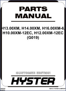 hyster h13.00xm h14.00xm h16.00xm, hyster manual, hyster h13.00xm