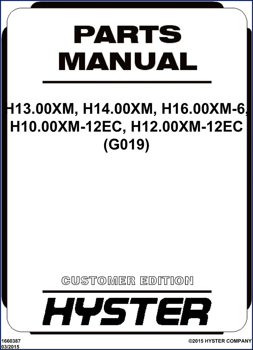 hyster h13.00xm h14.00xm h16.00xm, hyster manual, hyster h13.00xm