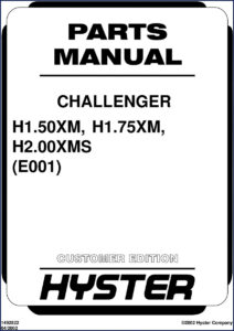 hyster h1.50xm, h1.75xm, h2.00xms 2002 parts catalog, hyster parts catalog, hyster h1.50xm,