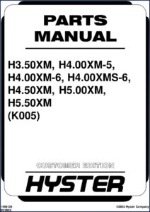 hyster h3.50xm h4.00xm, hyster manual, hyster h3.50xm