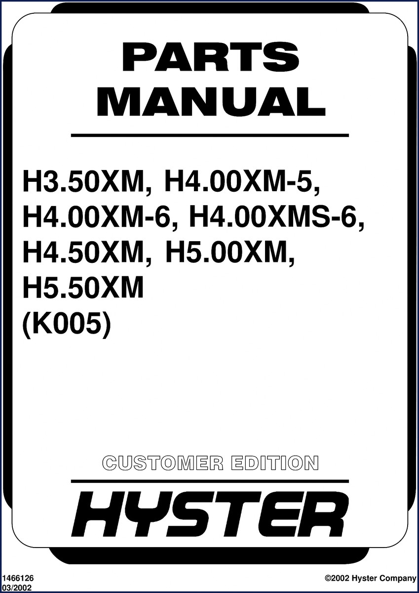 hyster h3.50xm h4.00xm, hyster manual, hyster h3.50xm