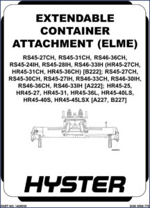 hyster rs45, hyster manual
