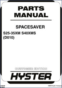 hyster s25xm s35xm s40xms 2004 parts catalog, hyster parts catalog, hyster s25xm