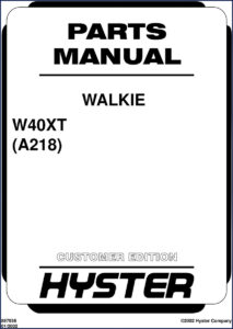 hyster w40xt 2002 parts catalog, hyster parts catalog, hyster w40xt