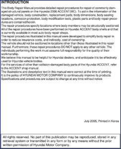 hyundai accent 2005 repair manual, hyundai repair manual, hyundai accent