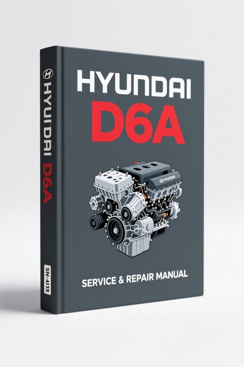 hyundai d6a service manual, hyundai service manual, hyundai d6a