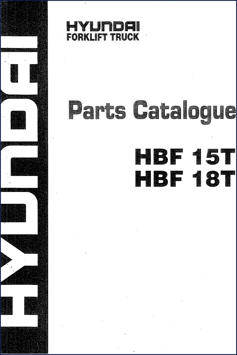 hyundai hbf 15t hbf 18t parts catalog, hyundai parts catalog, hyundai hbf