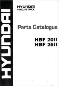 hyundai hbf 20ii, hbf 25ii parts catalog, hyundai parts catalog, hyundai hbf