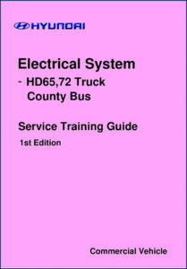 hyundai hd65, hd72, county bus 2002 training manual, hyundai manual, hyundai hd65,