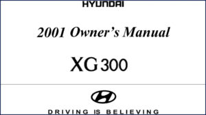 hyundai xg 300 2001 user manual, hyundai manual, hyundai xg