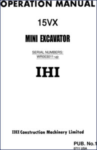 ihimer 15vx 2011 operators manual, ihimer manual, ihimer 15vx