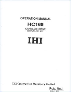 ihimer hc165 2003 operators manual, ihimer manual, ihimer hc165