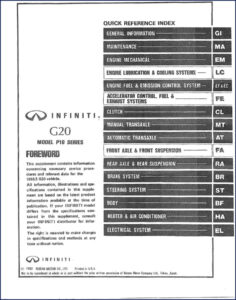 infiniti g20 1991 service manual, infiniti service manual, infiniti g20